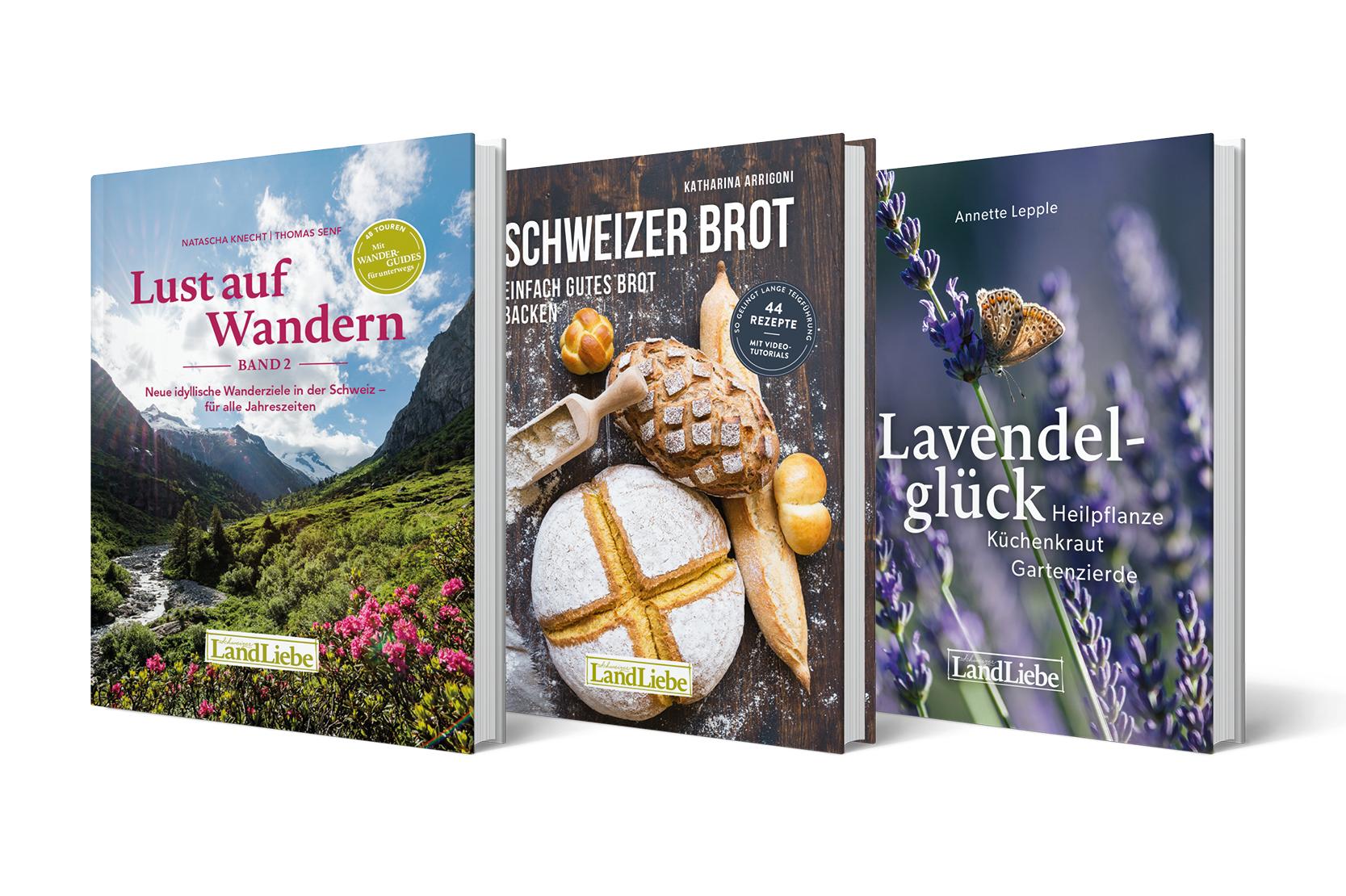 Land Liebe Bücher <h2>Attraktive Buchpreise</h2>
<p>Sie profitieren von mindestens 20 % Rabatt auf allen LandLiebe-Büchern. Ob Sie sich für Wandern & Entdecken, Essen & Trinken oder Basteln & Dekorieren interessieren – in unserem <a href="https://shop.landliebe.ch/buecher" target="_blank" rel="noopener">Onlineshop</a> werden Sie immer fündig.</p>