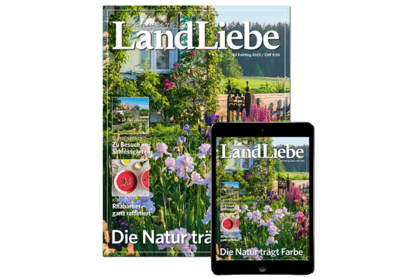 LandLiebe | Cover + E-Paper <h2>Die Schweizer LandLiebe – mit Liebe gemacht</h2>
<p>Wir greifen den Trend zu einem neuen Lebensgefühl auf: zurück zur Natur! Faszinierende Fotoreportagen, spannende Geschichten über bodenständige Menschen, köstliche Rezepte aus der Landfrauenküche sowie wertvolle Tipps rund um Haus und Garten – das und vieles mehr ist die Schweizer LandLiebe.</p>